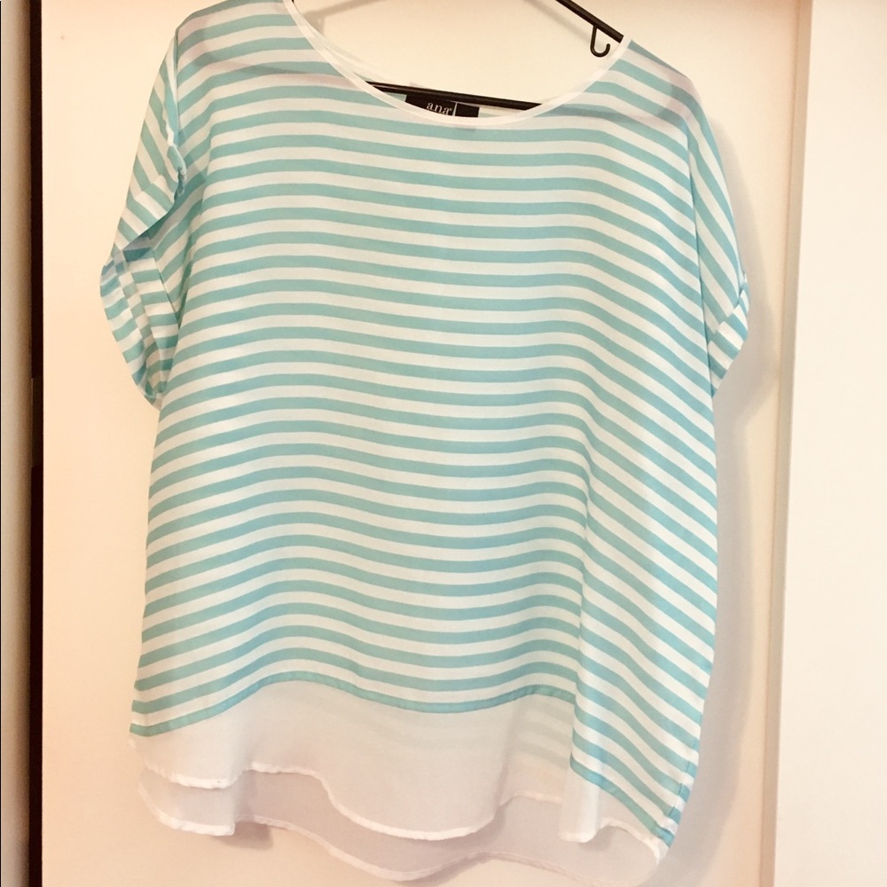 Sheer striped top